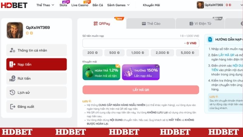 Khám phá cách nạp tiền HDBET siêu đơn giản
